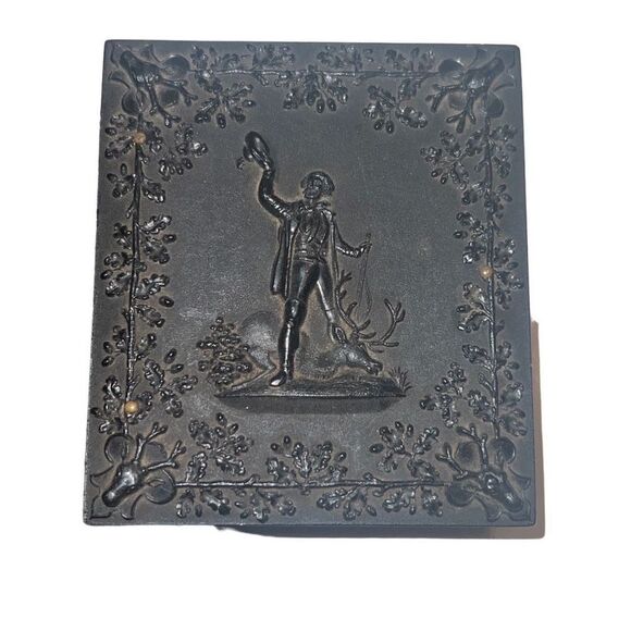 Antique Union Case Thermoplastic Daguerreotype Sweetheart Black & White Image - Picture 7 of 11